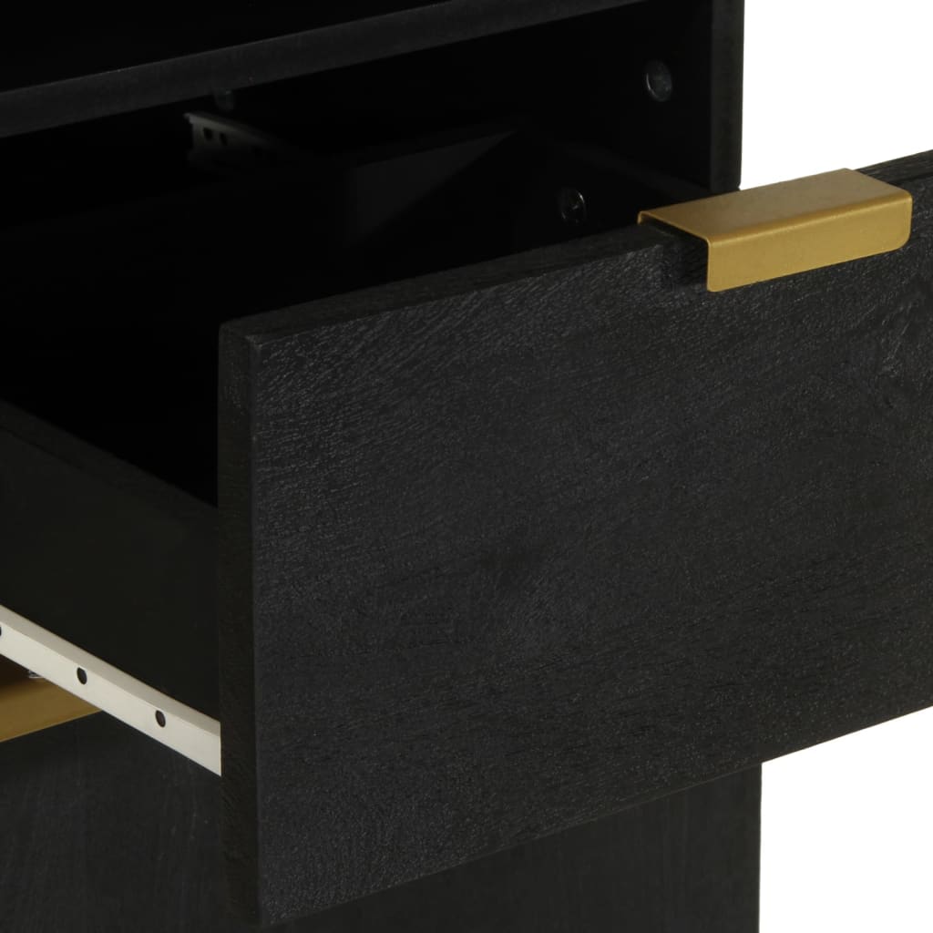 Mobiletto da bagno classico compatto 38 x 33 x 160 cm legno massello nero 02_0057724