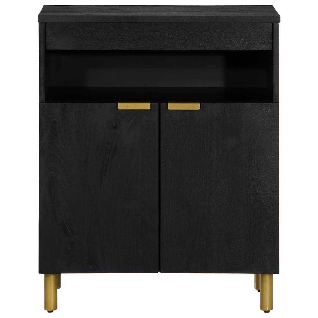 Credenza-Buffet-Armadio da cucina Nera 60x33x75 cm in Legno Multistrato 220243