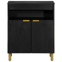 Credenza-Buffet-Armadio da cucina Nera 60x33x75 cm in Legno Multistrato 220243