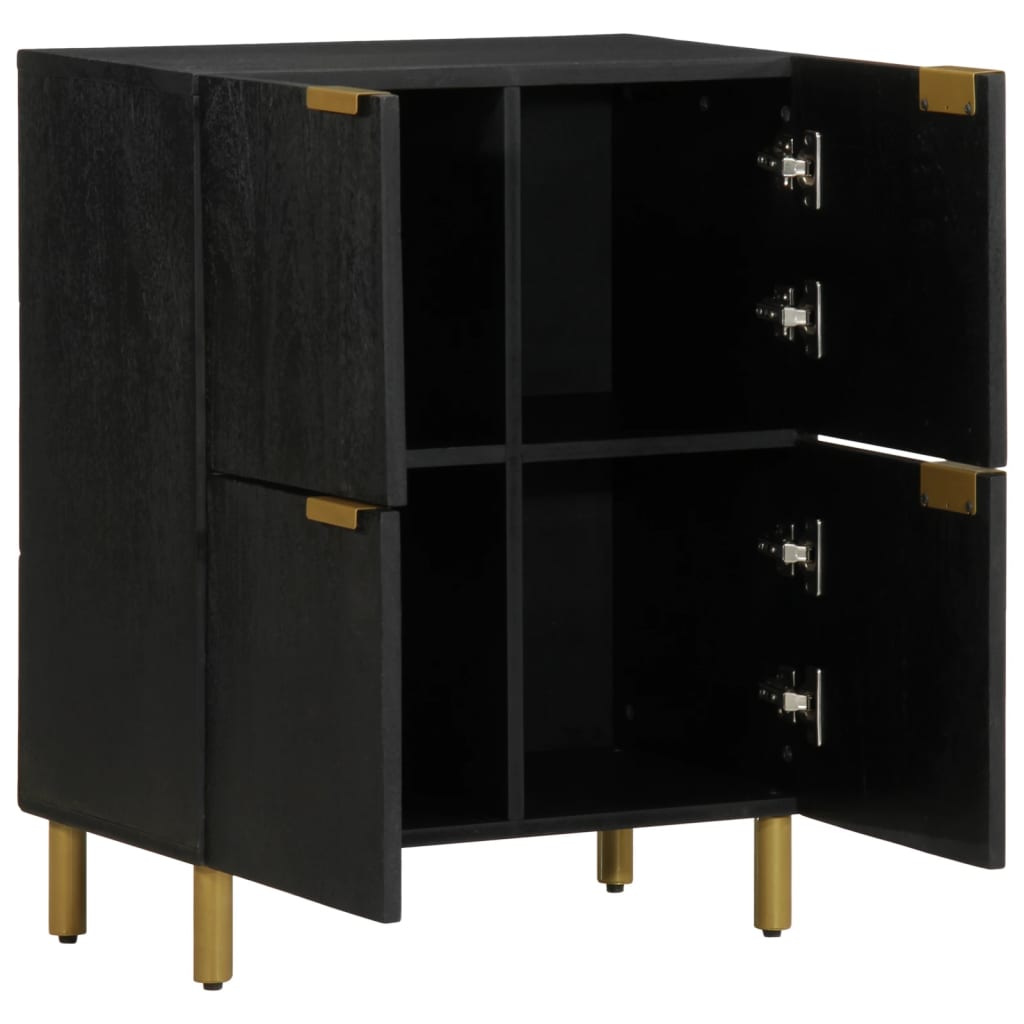 Credenza-Buffet-Armadio da cucina Nera 60x33x75 cm in Legno Multistrato 226987