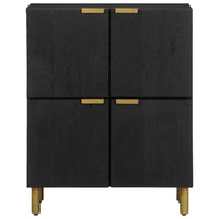 vidaXL Credenza Nera 60x33x75 cm in Legno Multistrato