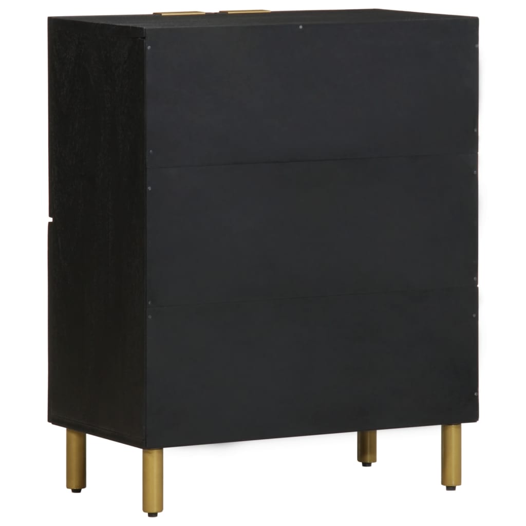 vidaXL Credenza Nera 60x33x75 cm in Legno Multistrato