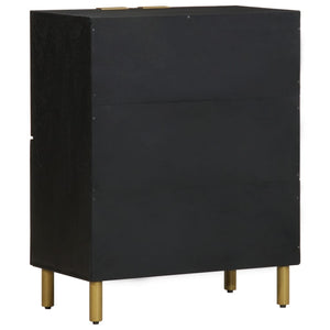 vidaXL Credenza Nera 60x33x75 cm in Legno Multistrato