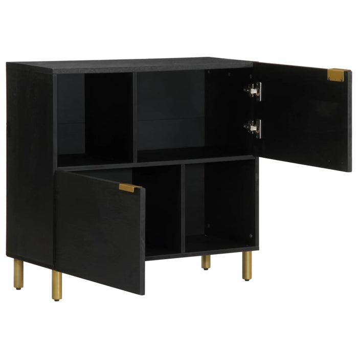 vidaXL Credenza Nera 80x33x75 cm in Legno Multistrato