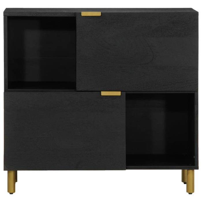 Credenza-Buffet-Armadio da cucina Nera 80x33x75 cm in Legno Multistrato