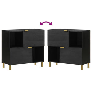 Credenza-Buffet-Armadio da cucina Nera 80x33x75 cm in Legno Multistrato
