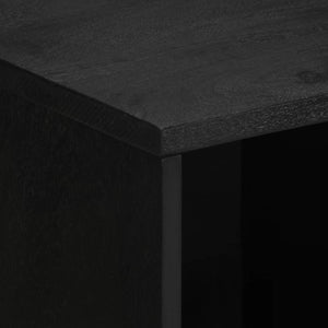 vidaXL Credenza Nera 80x33x75 cm in Legno Multistrato