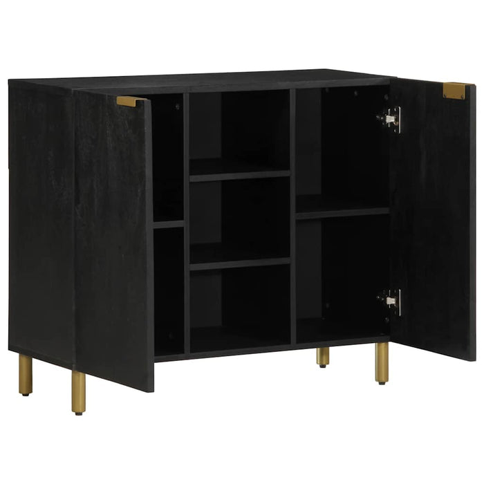 vidaXL Credenza Nera 90x33x75 cm in Legno Multistrato
