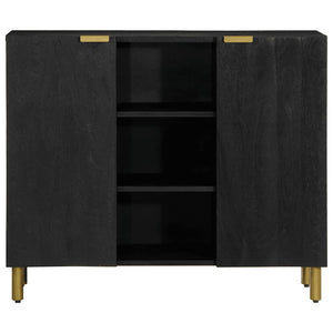 vidaXL Credenza Nera 90x33x75 cm in Legno Multistrato