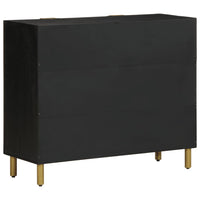 Credenza Nera 90x33x75 cm in Legno Multistrato 4017676