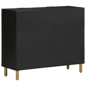 Credenza Nera 90x33x75 cm in Legno Multistrato 4017676