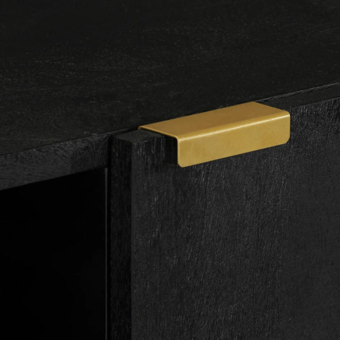 Credenza Nera 90x33x75 cm in Legno Multistrato 4017676