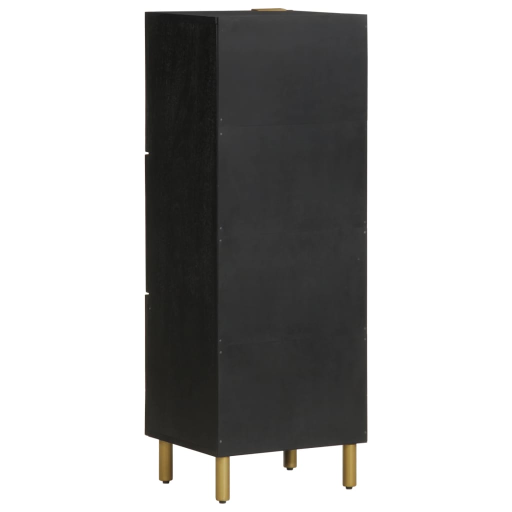 vidaXL Credenza Nera 40x33x110 cm in Legno Multistrato
