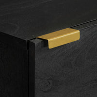 vidaXL Credenza Nera 40x33x110 cm in Legno Multistrato