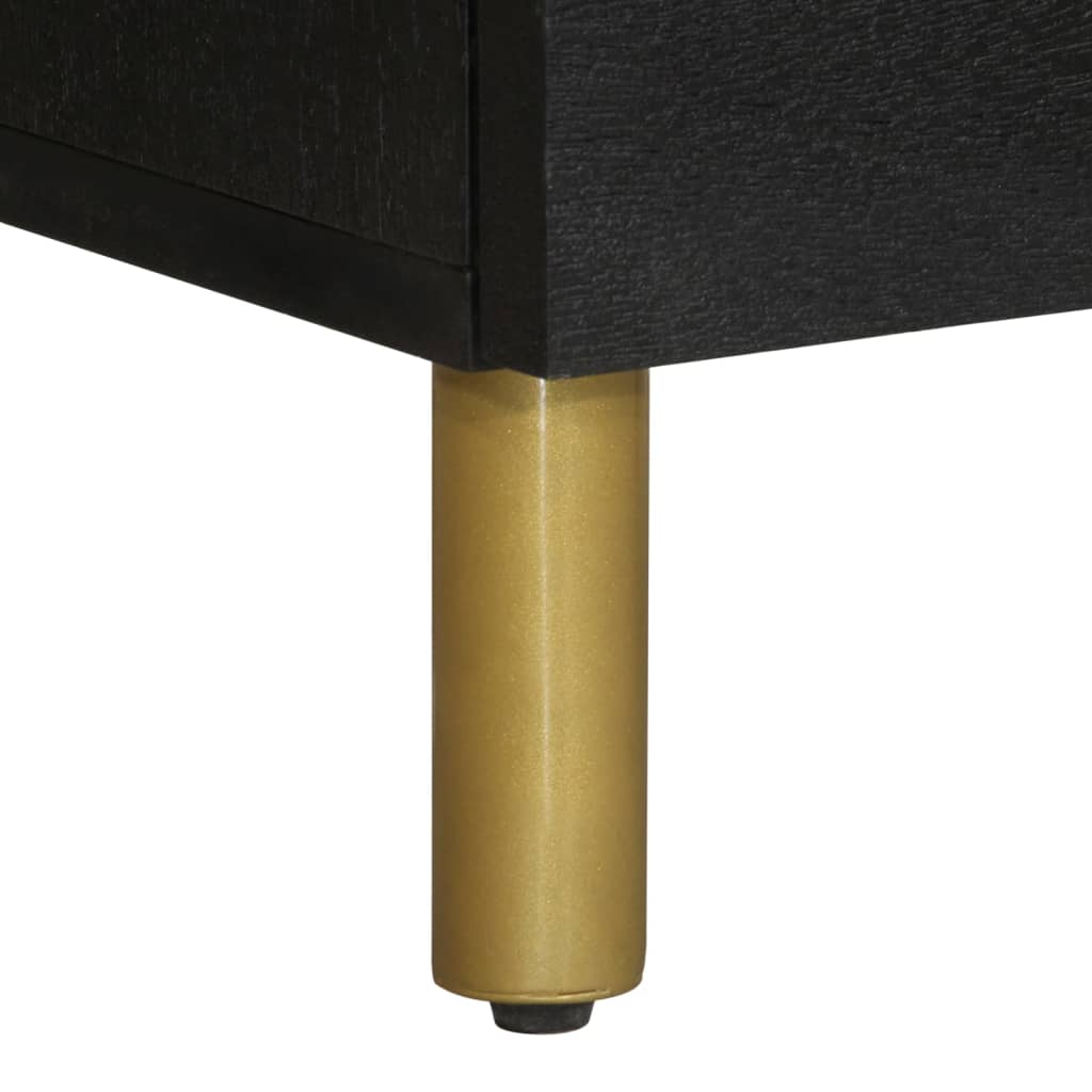 Credenza-Buffet-Armadio da cucina Nera 40x33x110 cm in Legno Multistrato