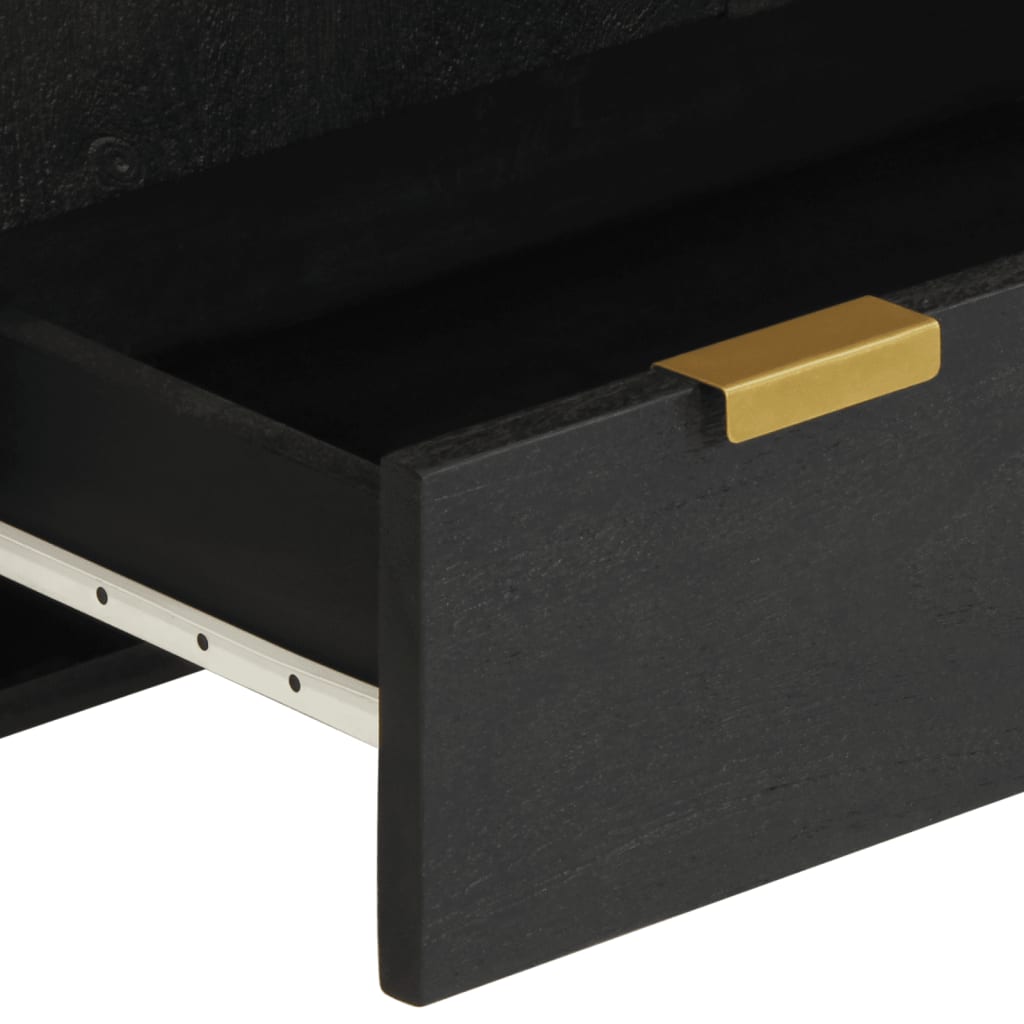 Credenza-Buffet-Armadio da cucina Nera 60x33x100 cm in Legno Multistrato