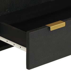 Credenza-Buffet-Armadio da cucina Nera 60x33x100 cm in Legno Multistrato