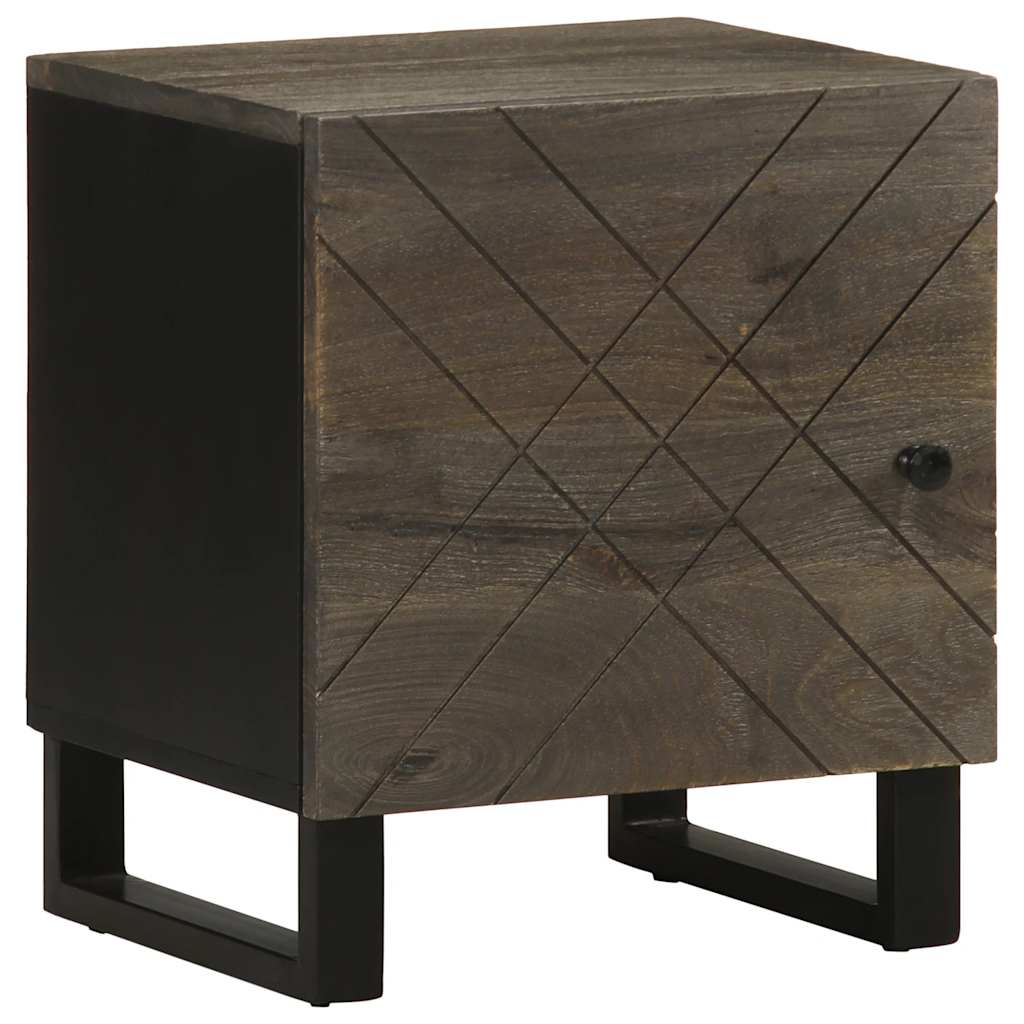 vidaXL Comodini 2pz Neri 40x33x46 cm in Legno Massello di Mango