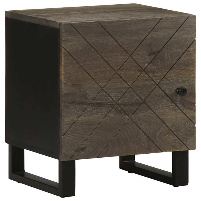 vidaXL Comodini 2pz Neri 40x33x46 cm in Legno Massello di Mango