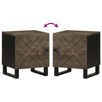 vidaXL Comodini 2pz Neri 40x33x46 cm in Legno Massello di Mango