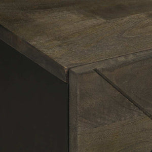 vidaXL Comodini 2pz Neri 40x33x46 cm in Legno Massello di Mango