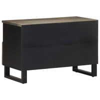 Mobile Porta TV-Mobile per TV-Credenza TV Nero 70x33x46 cm in Legno Massello di Mango 850532