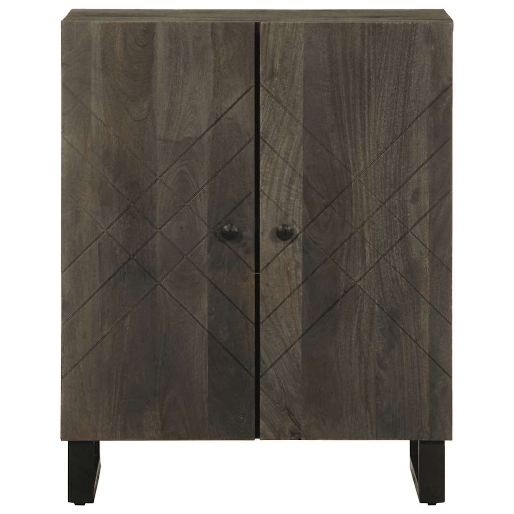 Credenza-Buffet-Armadio da cucina Nera 60x33x75 cm in Legno Massello di Mango 128413