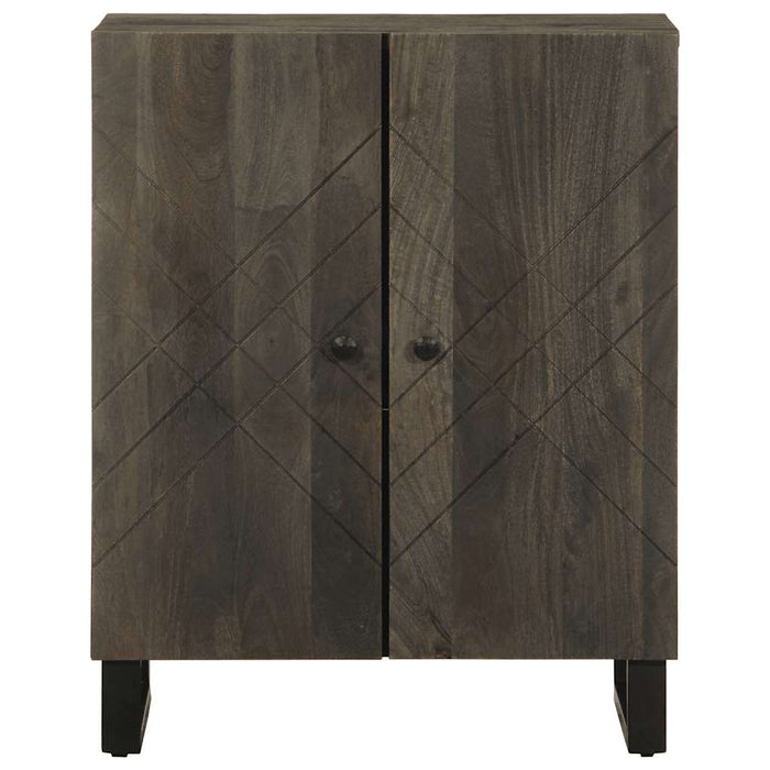 Credenza-Buffet-Armadio da cucina Nera 60x33x75 cm in Legno Massello di Mango 128413