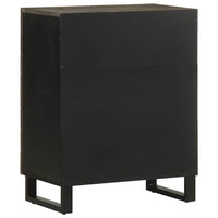 Credenza-Buffet-Armadio da cucina Nera 60x33x75 cm in Legno Massello di Mango 128413