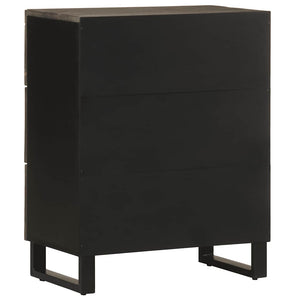 Credenza-Buffet-Armadio da cucina Nera 60x33x75 cm in Legno Massello di Mango 504928