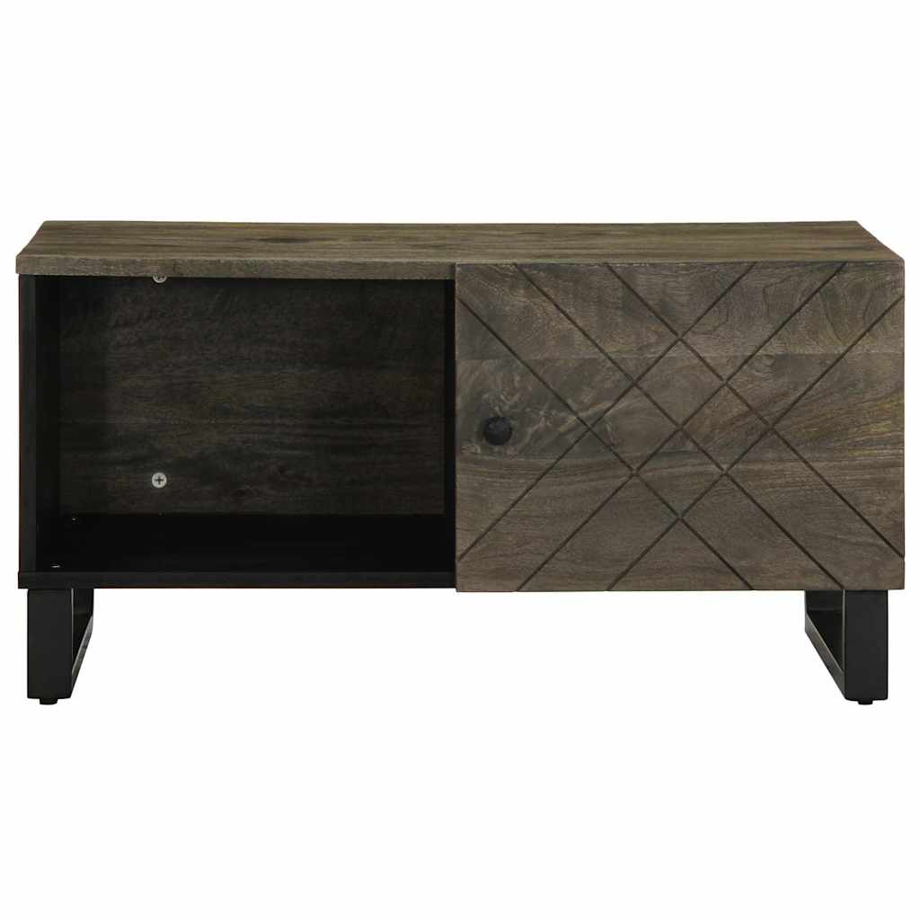 vidaXL Tavolino da Salotto Nero 80x50x40 cm in Legno Massello di Mango
