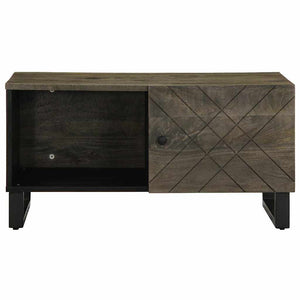 vidaXL Tavolino da Salotto Nero 80x50x40 cm in Legno Massello di Mango