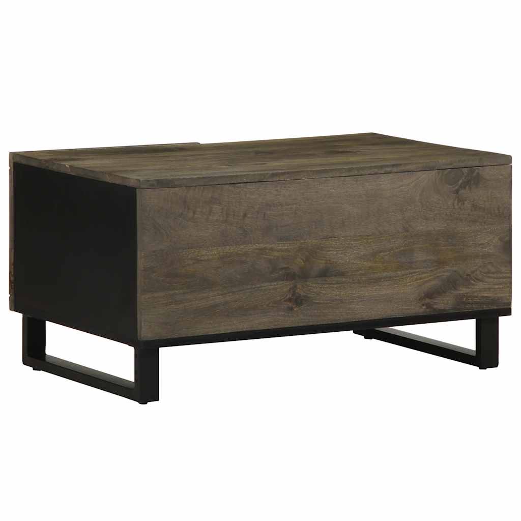 vidaXL Tavolino da Salotto Nero 80x50x40 cm in Legno Massello di Mango