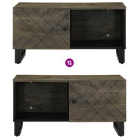 vidaXL Tavolino da Salotto Nero 80x50x40 cm in Legno Massello di Mango