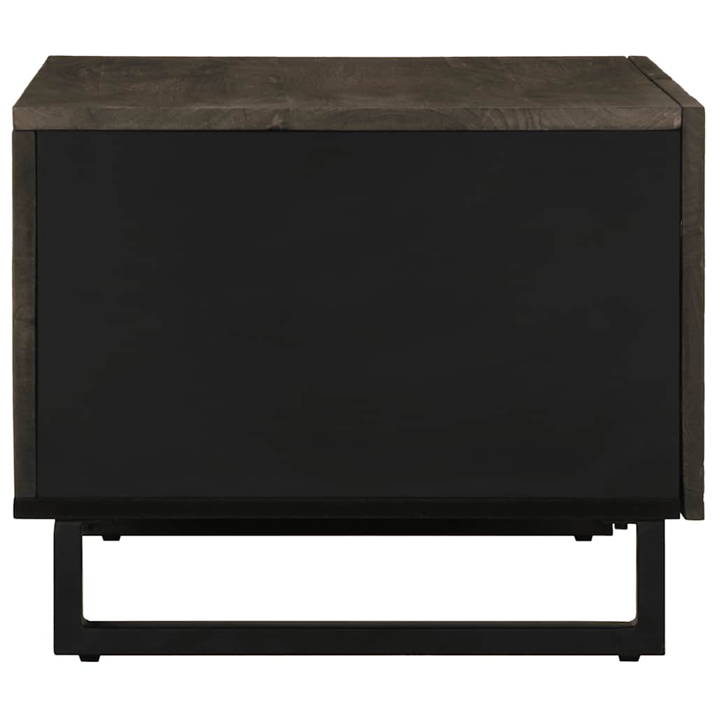 Tavolino da Salotto Nero 80x50x40 cm in Legno Massello di Mango 4017689