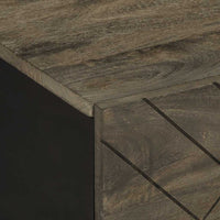 Tavolino da Salotto Nero 80x50x40 cm in Legno Massello di Mango 4017689