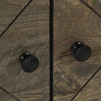 vidaXL Tavolino da Salotto Nero 80x50x40 cm in Legno Massello di Mango