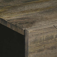 vidaXL Comodino Nero 50x33x60 cm in Legno Massello di Mango