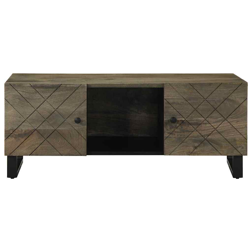 Tavolino da Salotto Nero 100x54x40cm in Legno Massello di Mango 4017696
