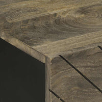Tavolino da Salotto Nero 100x54x40cm in Legno Massello di Mango 4017696