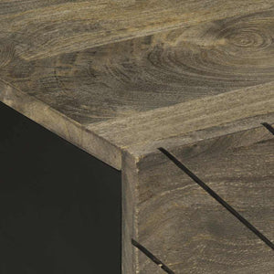 Tavolino da Salotto Nero 100x54x40cm in Legno Massello di Mango 4017696