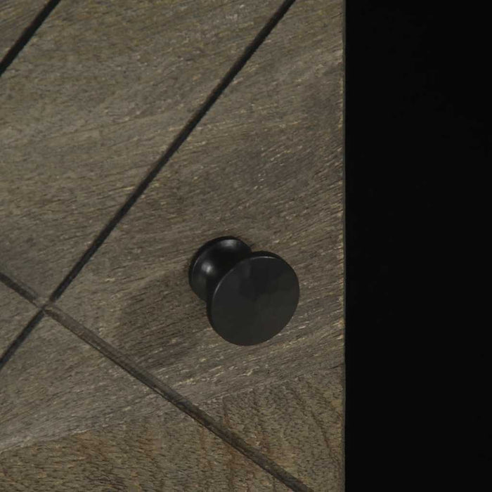 Tavolino da Salotto Nero 100x54x40cm in Legno Massello di Mango 4017696