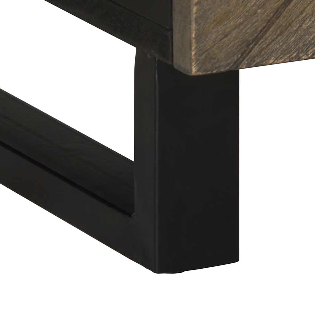 Tavolino da Salotto Nero 100x54x40cm in Legno Massello di Mango 4017696