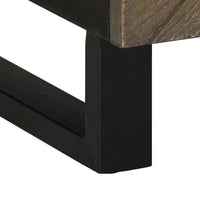 Tavolino da Salotto Nero 100x54x40cm in Legno Massello di Mango 4017696