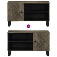 Mobile Porta TV-Mobile per TV-Credenza TV Nero 80x33x46 cm in Legno Massello di Mango 440876