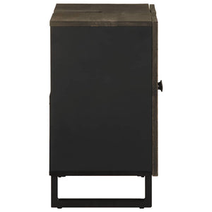 Mobile Lavabo Nero 62x33x58 cm Legno Massello di Mango 4017703