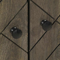 Mobile Lavabo Nero 62x33x58 cm Legno Massello di Mango 4017703