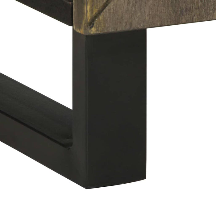 Mobile Lavabo Nero 62x33x58 cm Legno Massello di Mango