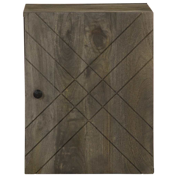 vidaXL Mobile da Bagno a Parete Nero 38x33x48 cm Legno Massello Mango