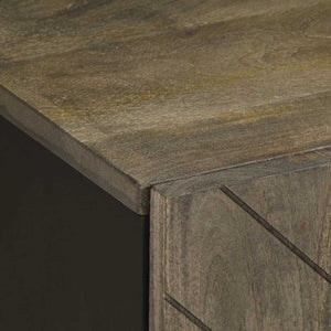 vidaXL Mobile da Bagno a Parete Nero 38x33x48 cm Legno Massello Mango